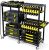 TC-HOMENY Power Tool Organizer Garage Storage with Charging Power Strip, 28 Drill Rack Tool Holder Racks Rolling Tool Cart on Wheels, Tool Shelf Organizer, Garage Workshop Gifts for Men Dads