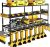 LADER Power Tool Organizer, 8 Drill Holder Wall Mounted, 4 Layer Heavy Duty Metal Tool Shelf, Garage Tool Organizer and Tool Storage Rack with Screwdriver Holder/Plier Holder/Hammer Holder