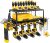 Power Tool Organizer Wall Mount, Heavy Duty Metal 4 Drill Holder, 3 Layer Utility Tool Storage Rack, Cordless Tool Organization for Pegboard, Workbench and Garage, Gift for Dad and Husband