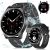 Smart Watch (Answer/Make Calls), Ultra Thin 1.43’’ AMOLED Smart Watches for Men Women, 100+ Sport Modes Fitness Tracker with Blood Oxygen/Heart Rate Monitor, IP67, Android IOS(with 2 bands)(Black)