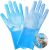Pecute Double-Sided Dog Bathing Brush, Silicone Dog Washing Gloves Dog Shampoo Brush with High-Density Teeth, Heat-Resistant Cat Bathing Gloves, Efficient Pet Grooming Gloves for Bathing Massaging