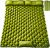 Double Sleeping Pad, Ultralight 4″ Extra-Thick Self Inflating Sleeping Mat for 2 Person with Pillow Built-in Foot Pump Portable Camping Mat for Backpacking, Hiking, Traveling, Tent (Army yellow)