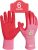 PACIFIC PPE 6 Pairs Gardening Gloves for women, Latex Coated Garden Gloves, Breathable, Medium Size fits Most, Rose Red