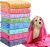 8 Pcs Dog Drying Towels Bulk 55” x 28” Pet Grooming Towels Absorbent Microfiber Dog Bath Towels Quick Drying Puppy Bathing Towel for Small Medium Large Dogs Cats Pets Bathing Grooming (Colorful)