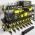 Power Tool Organizer with Charging Station.Garage 8 Drill Holder Built in 8 Outlets Power Strip,Tool Storage Shelf Wall Mount,Tool Battery Organizer with Screwdriver/Hammer/Air Tool Rack