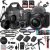 Sony ZV-E10 Mirrorless Camera with 16-50mm Lens, 128GB Extreem Speed Memory,.43 Wide Angle & 2X Lenses, Case. Tripod, Filters, Hood, Grip,Spare Battery & Charger, Editing Software Kit -Deluxe Bundle